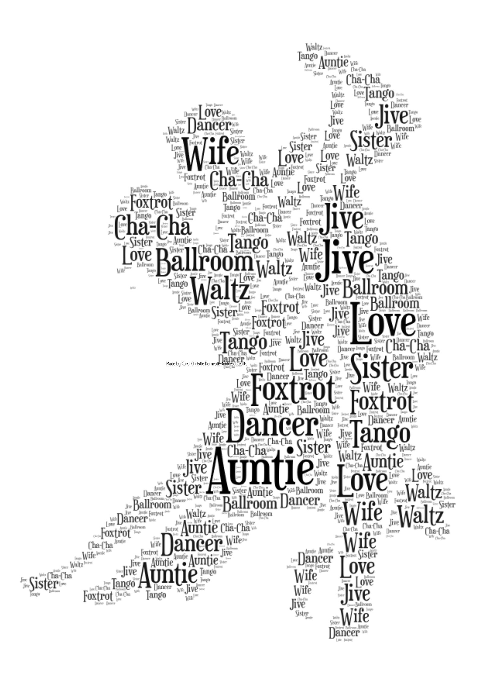 Ballroom Dancing Gift Ballroom Dancer Gift Dancer Word Art Etsy