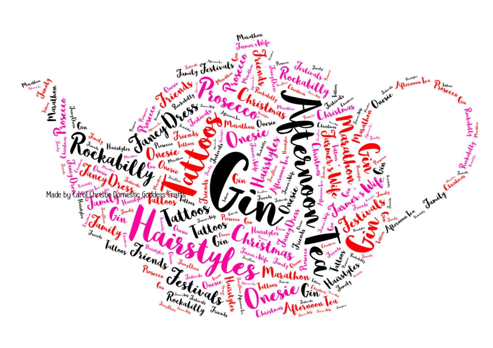 Teapot Print Teapot Word Art Teapot Word Cloud Gift for Tea Etsy Ireland