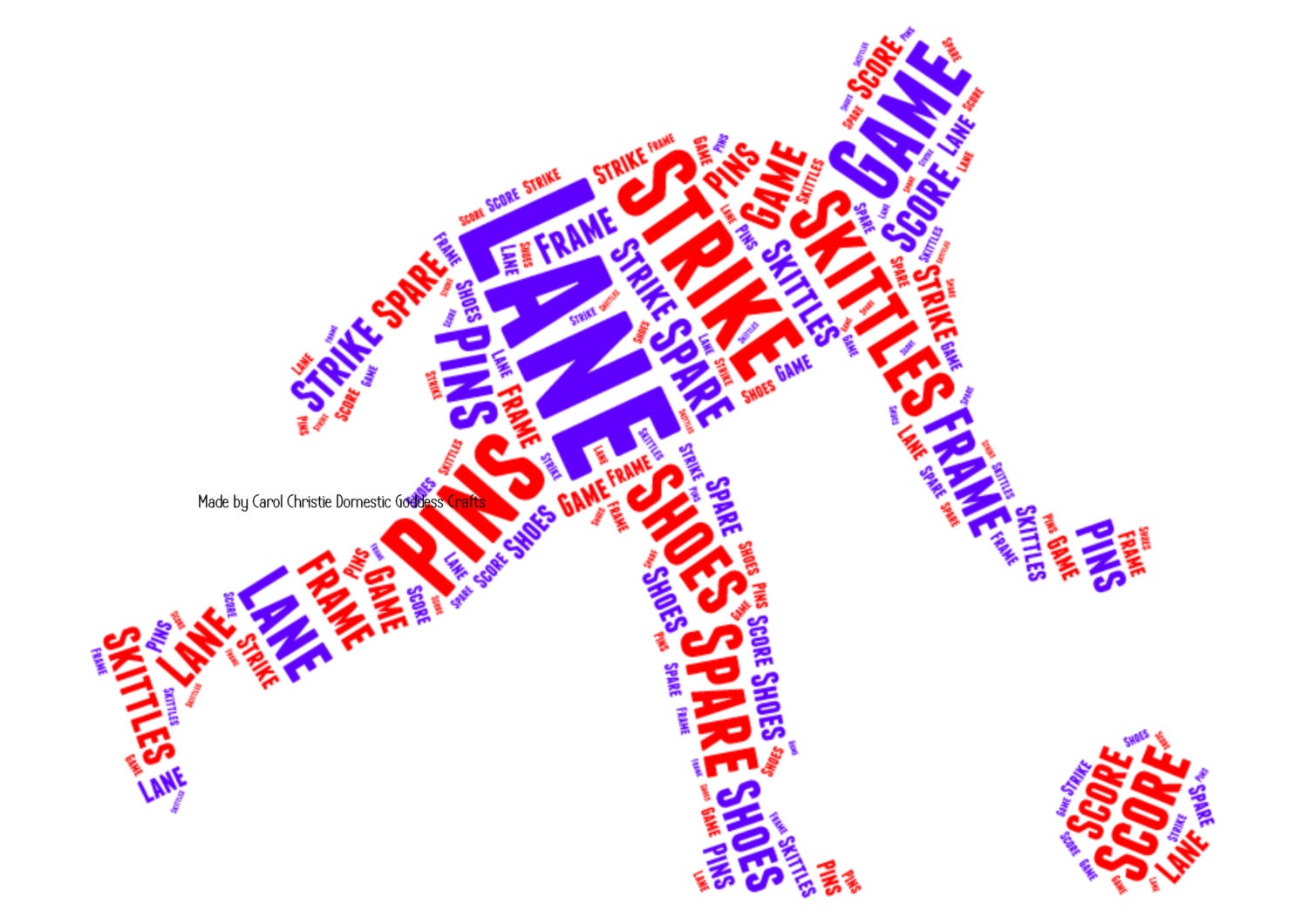Bowler Print Gift for Bowler Bowler Word Art Personalised - Etsy Canada