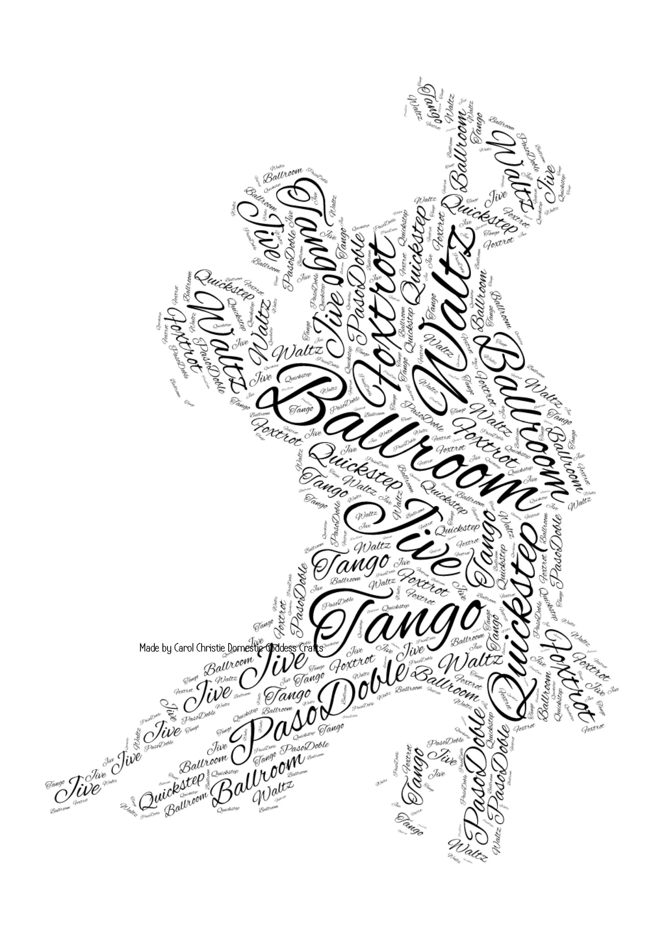 Ballroom Dancing Gift Ballroom Dancer Gift Dancer Word Art Etsy