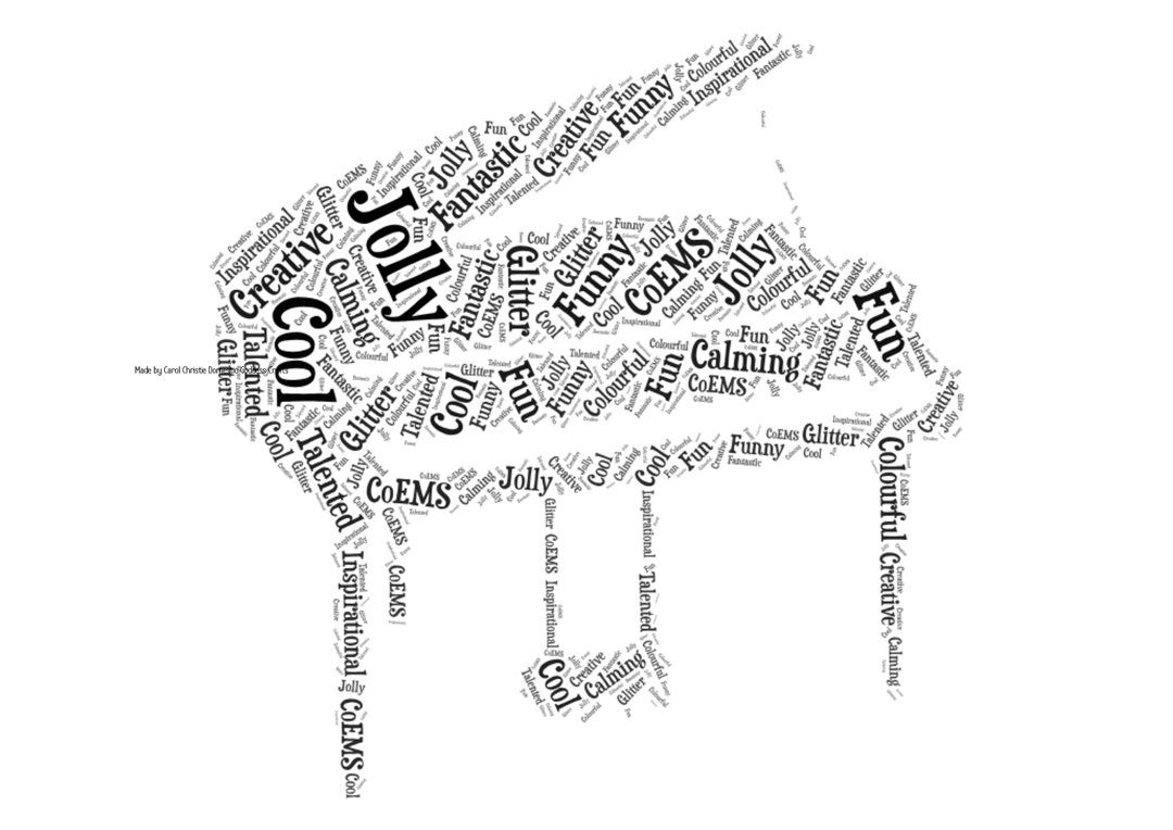 Grand Piano Print, Grand Piano Wordle, Gift for Pianist, Music Teacher