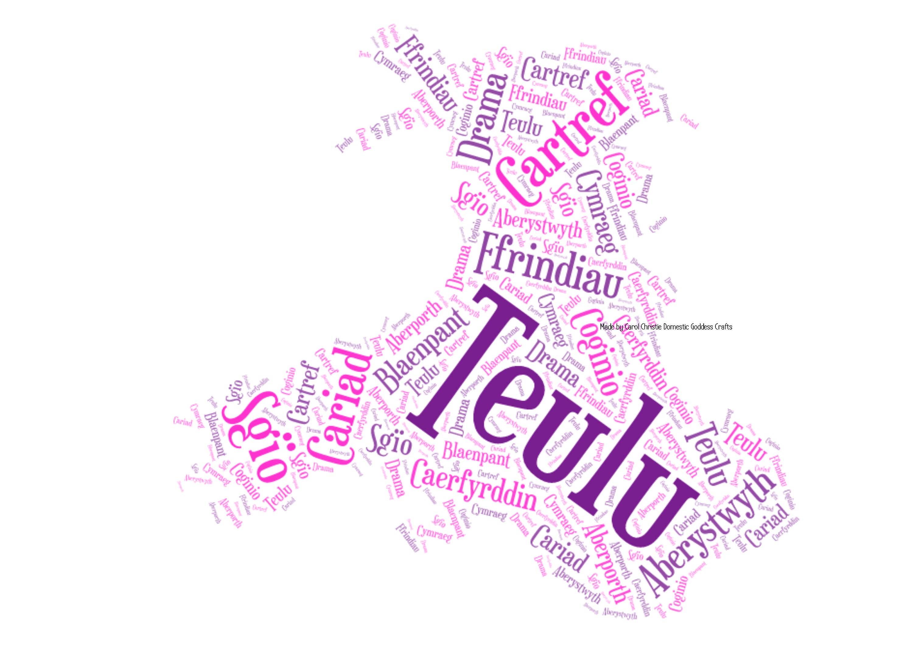 Map of Wales Map of Wales Word Art Welsh Word Collage Welsh Etsy UK