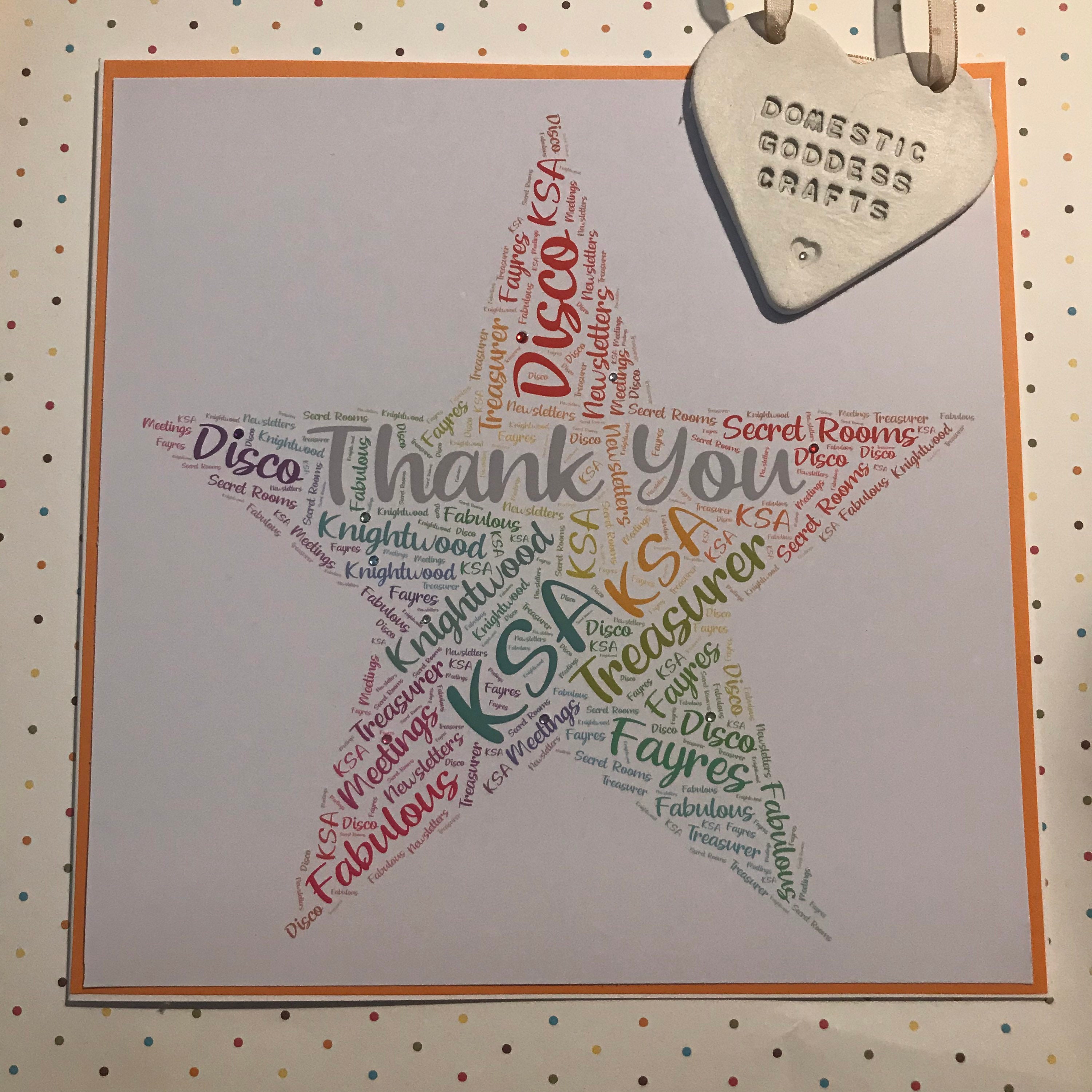 Graduation Card Thank You Card Thanksgiving Card Wordle  Etsy