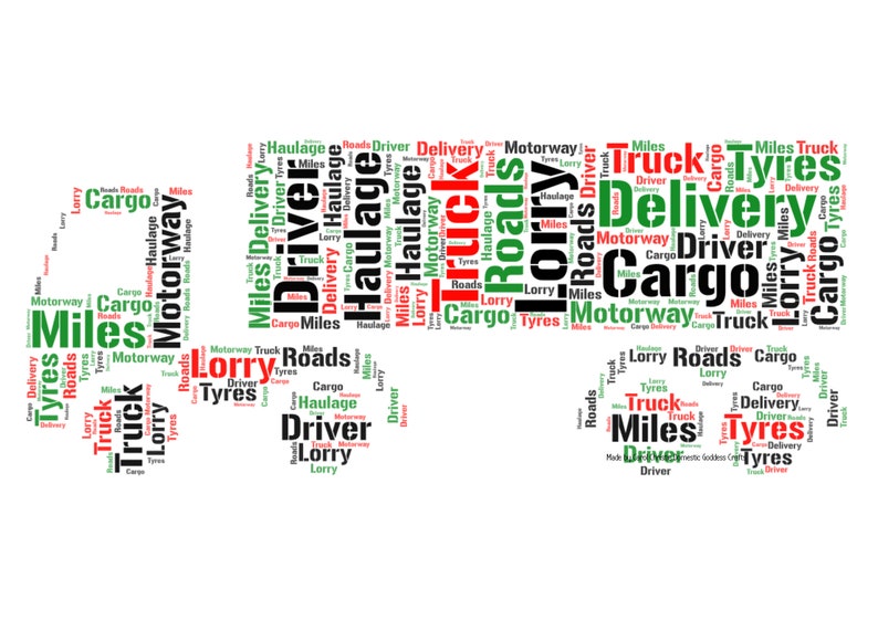 Truck Word Art Truck Word Collage Truck Wordle Lorry Word Etsy UK