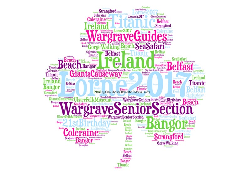 Impresión personalizada de Shamrock, Arte de palabras Shamrock, Shamrock Word Cloud, Arte de palabras irlandesa, Nube de palabras irlandesas, Regalo del Día de San Patricio, Regalo de buena suerte. imagen 3