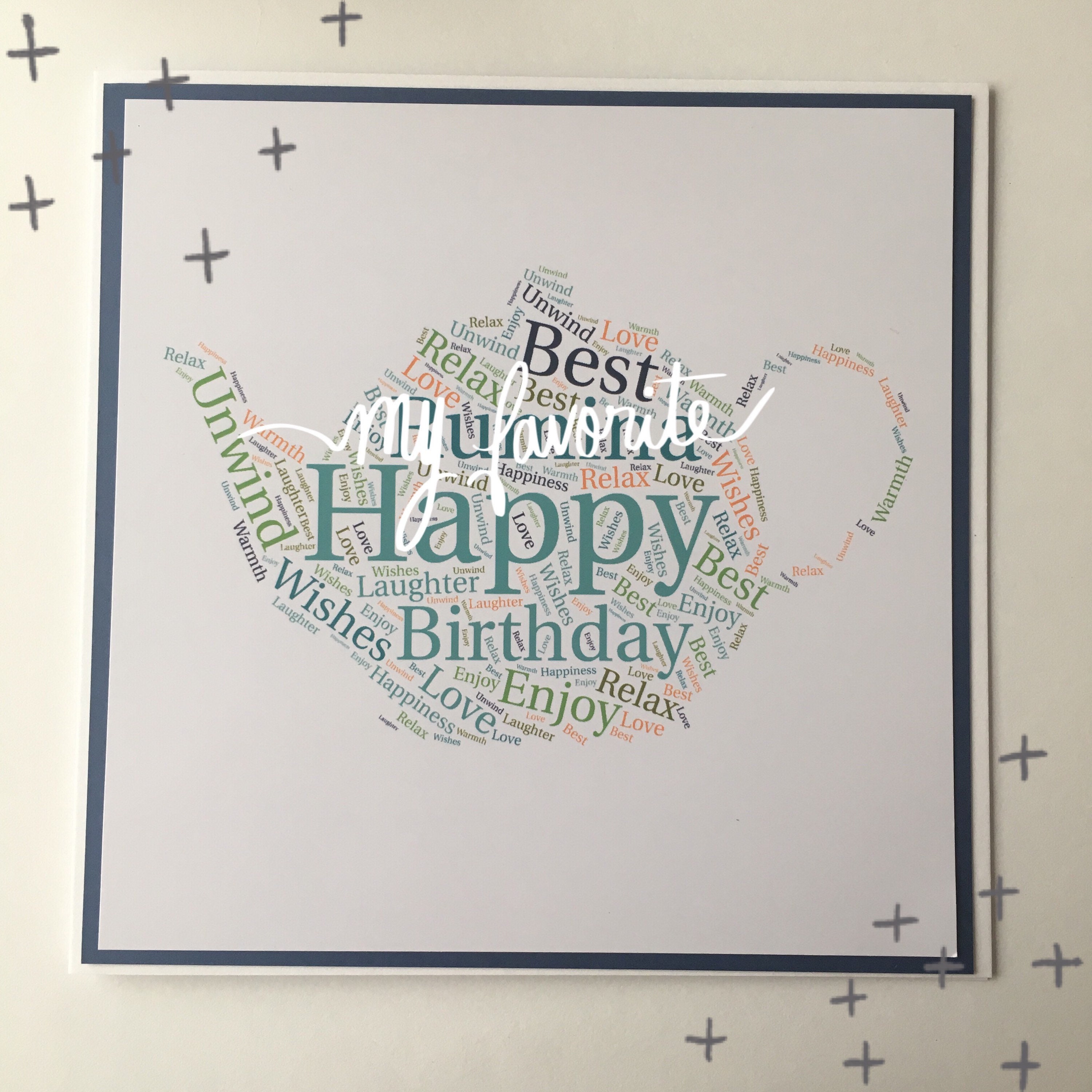 Teacher Card Wordle Birthday Card Personalised Wedding Card  Etsy