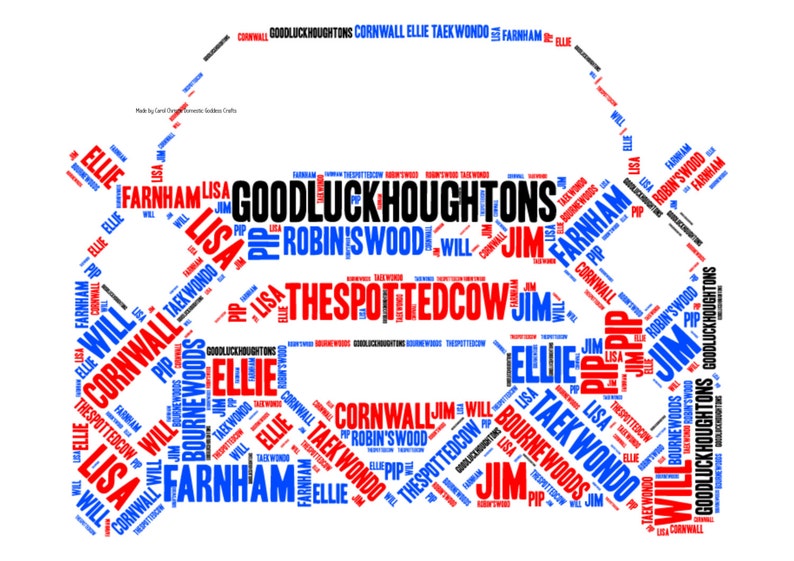 Personalised Mini Print Mini Word Art Mini Cooper Print - Etsy UK