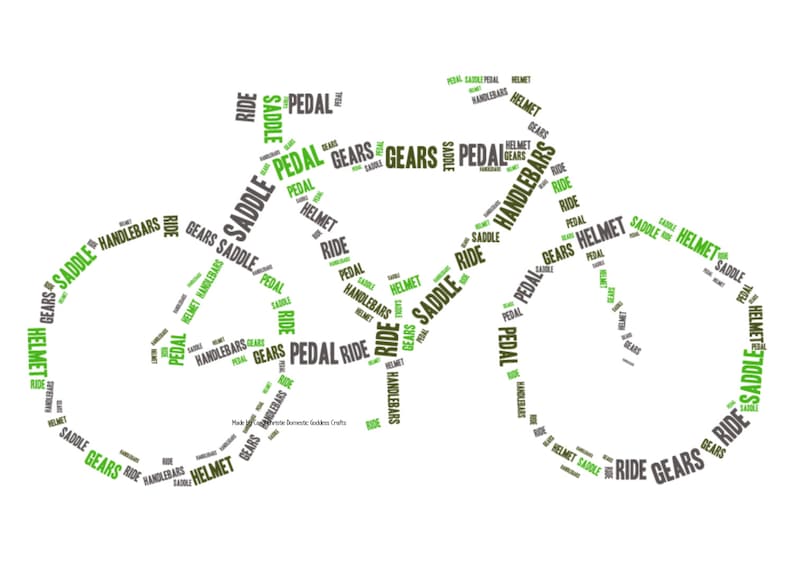 Bike Word Art Personalised Bike Print Cyclist Gift Bike - Il 794xN.1026227088 7088