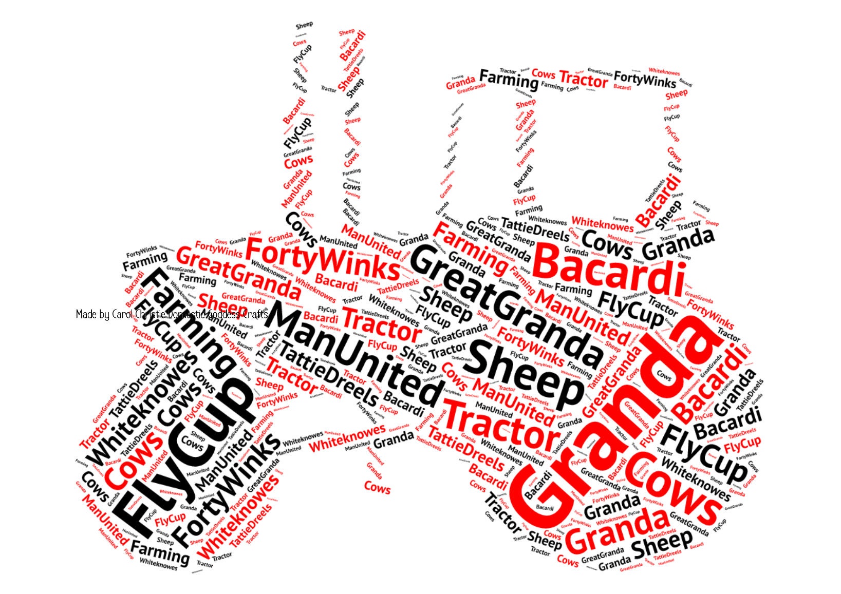 Tractor Word Art Personalised Tractor Print Tractor Word Etsy