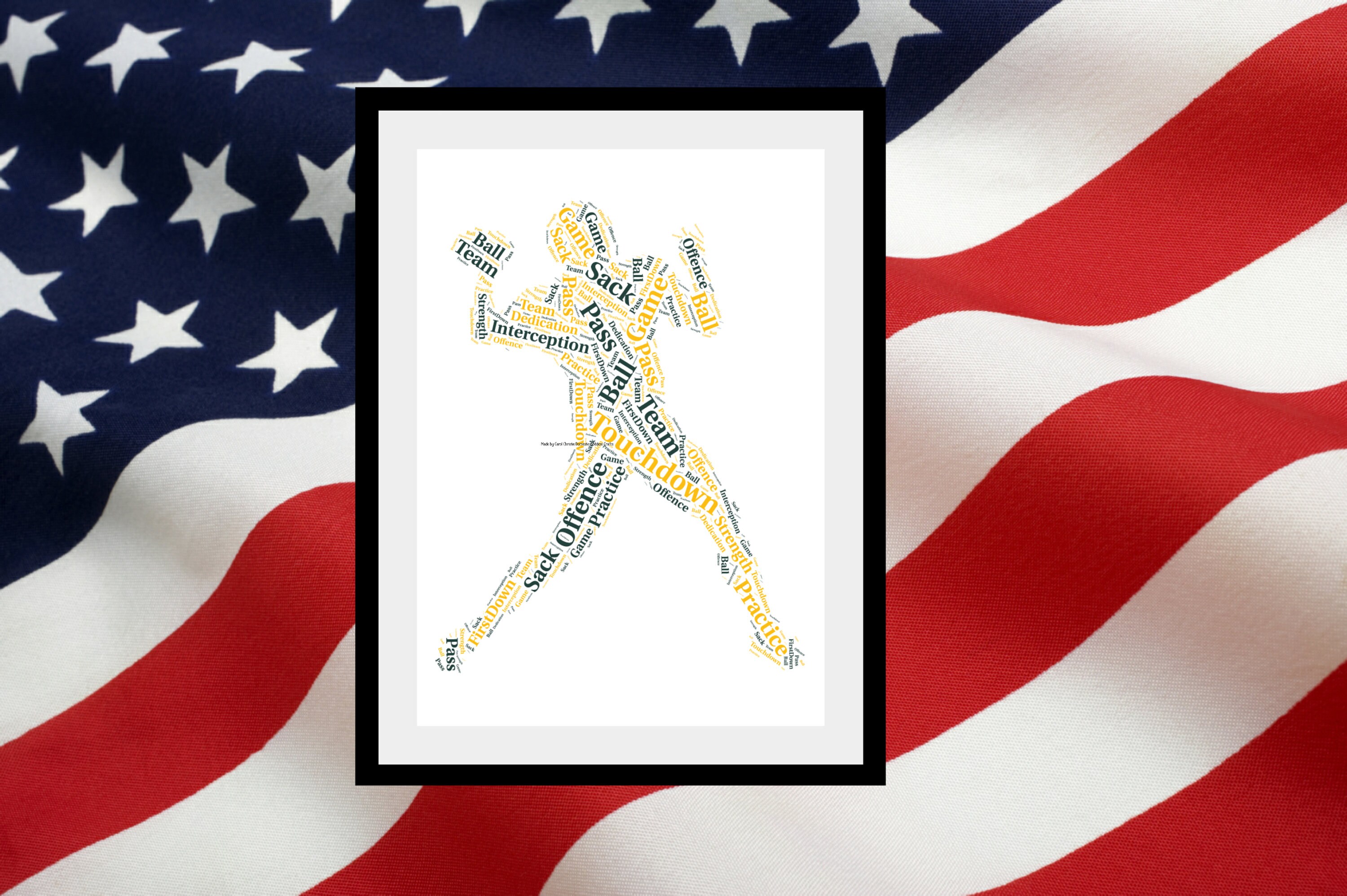 Quarterback Print Quarterback Gift Quarterback Word Art Etsy