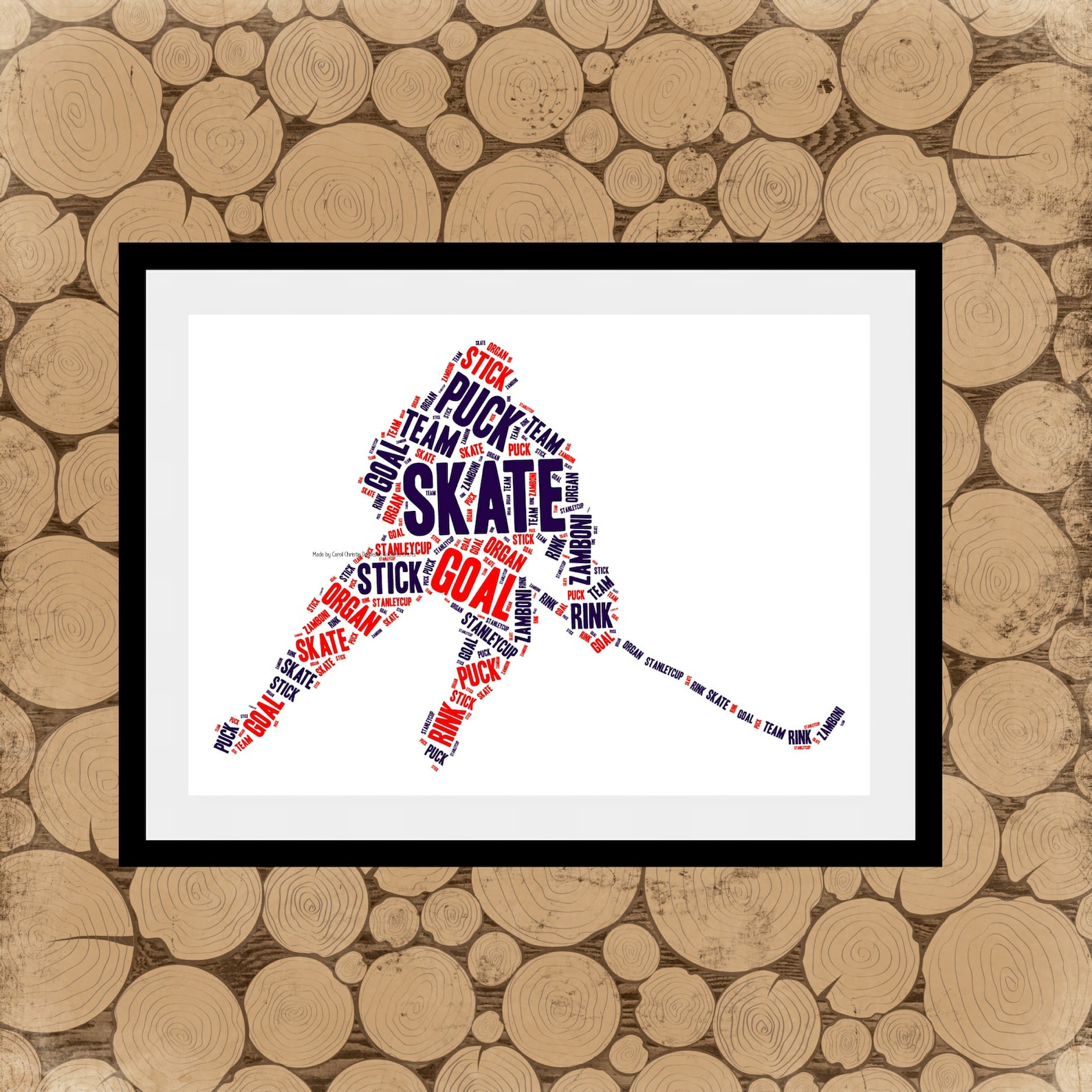 Ice Hockey Print Ice Hockey Word Art Ice Hockey Wordle Ice Etsy UK