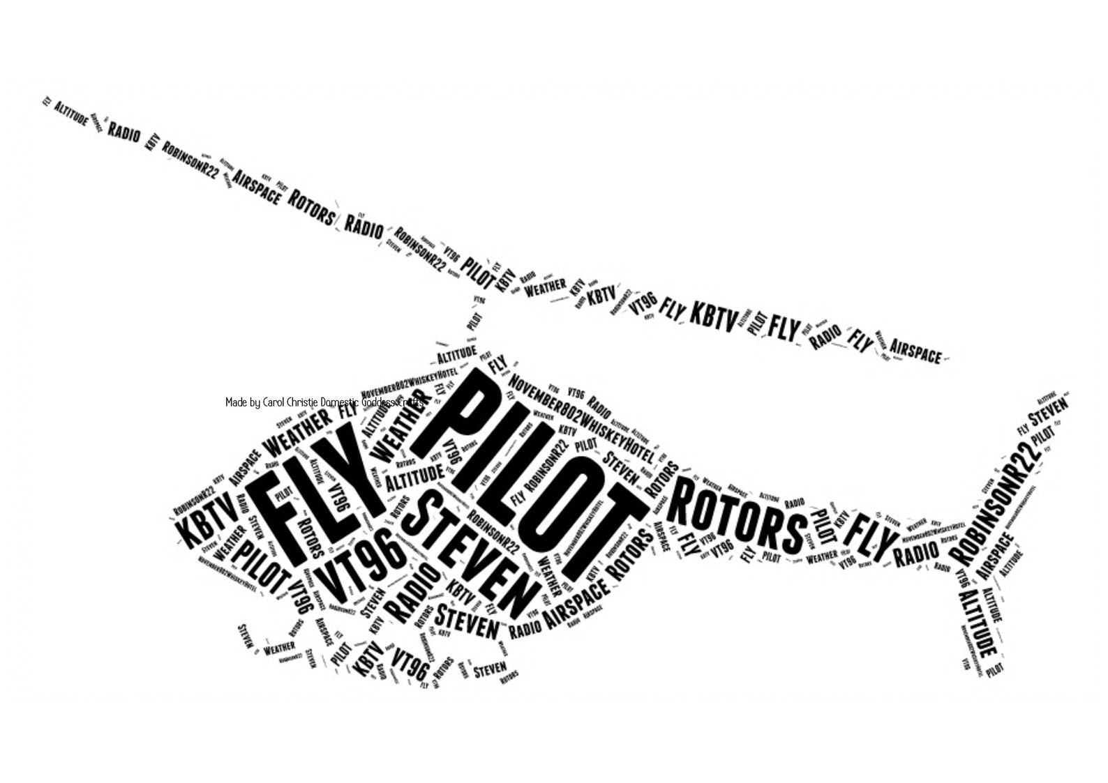 Helicopter Word Art Personalised Helicopter Print Helicopter Etsy