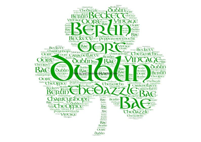 Impresión personalizada de Shamrock, Arte de palabras Shamrock, Shamrock Word Cloud, Arte de palabras irlandesa, Nube de palabras irlandesas, Regalo del Día de San Patricio, Regalo de buena suerte. imagen 5