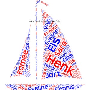 Sailboat Word Art, Personalised Sailboat Print, Boat Word Art, Personalised Boat Print, Boat ...
