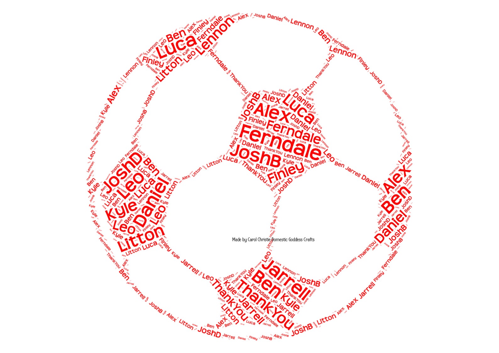 Football Word Art Football Wordle Football Word Collage Etsy
