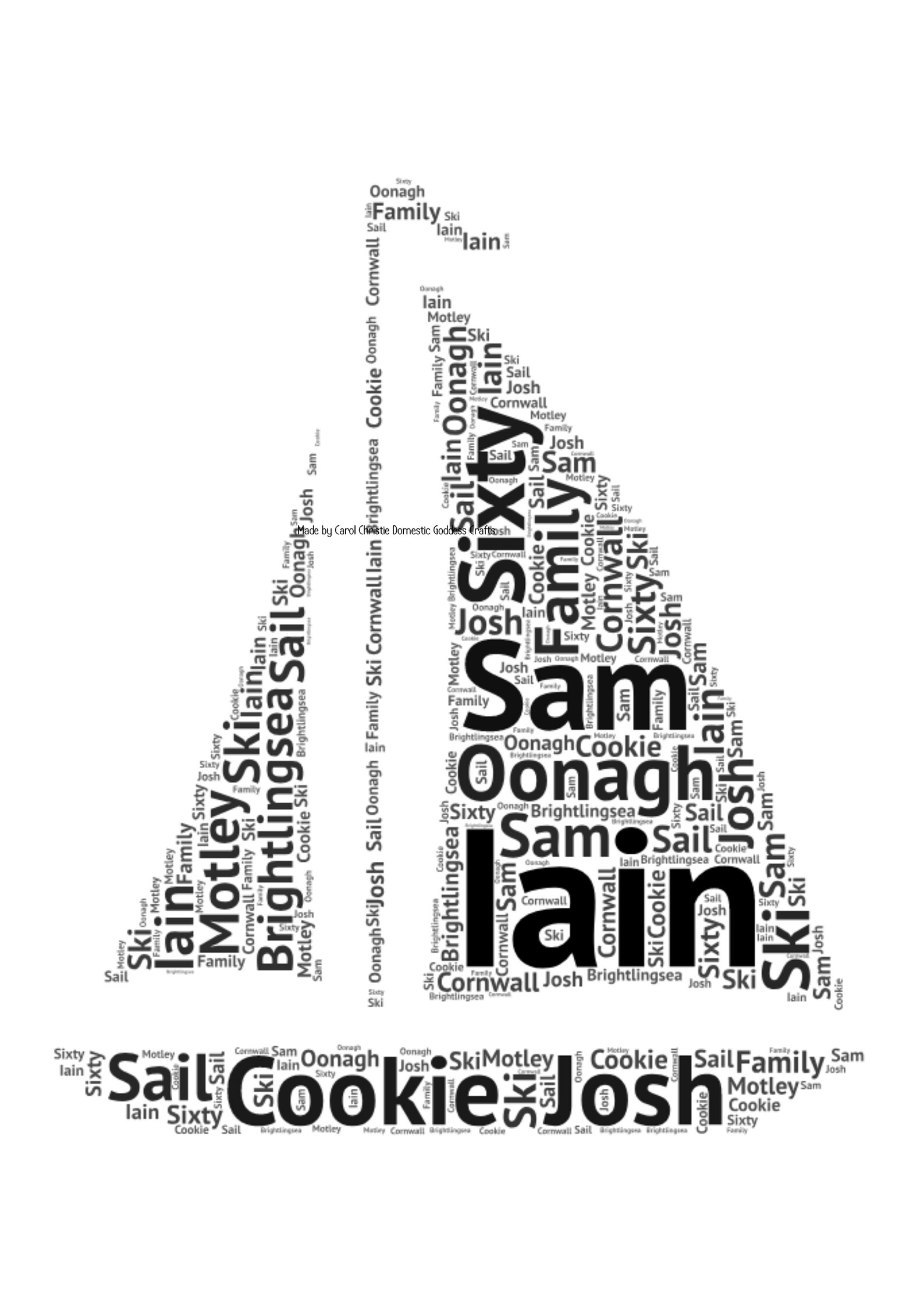 Sailboat Word Art Personalised Sailboat Print Boat Word Art | Etsy