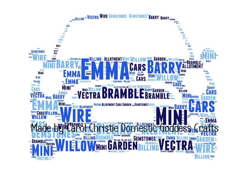 Personalised Mini Print Mini Word Art Mini Cooper Print - Etsy UK
