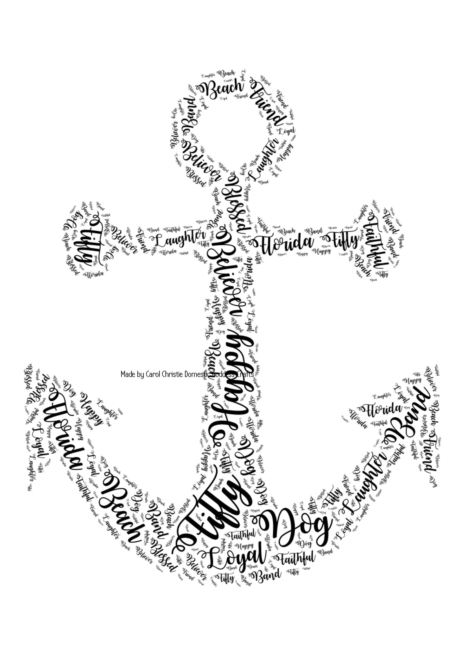 Anchor Print Anchor Word Art Gift for Sailor Gift for Etsy