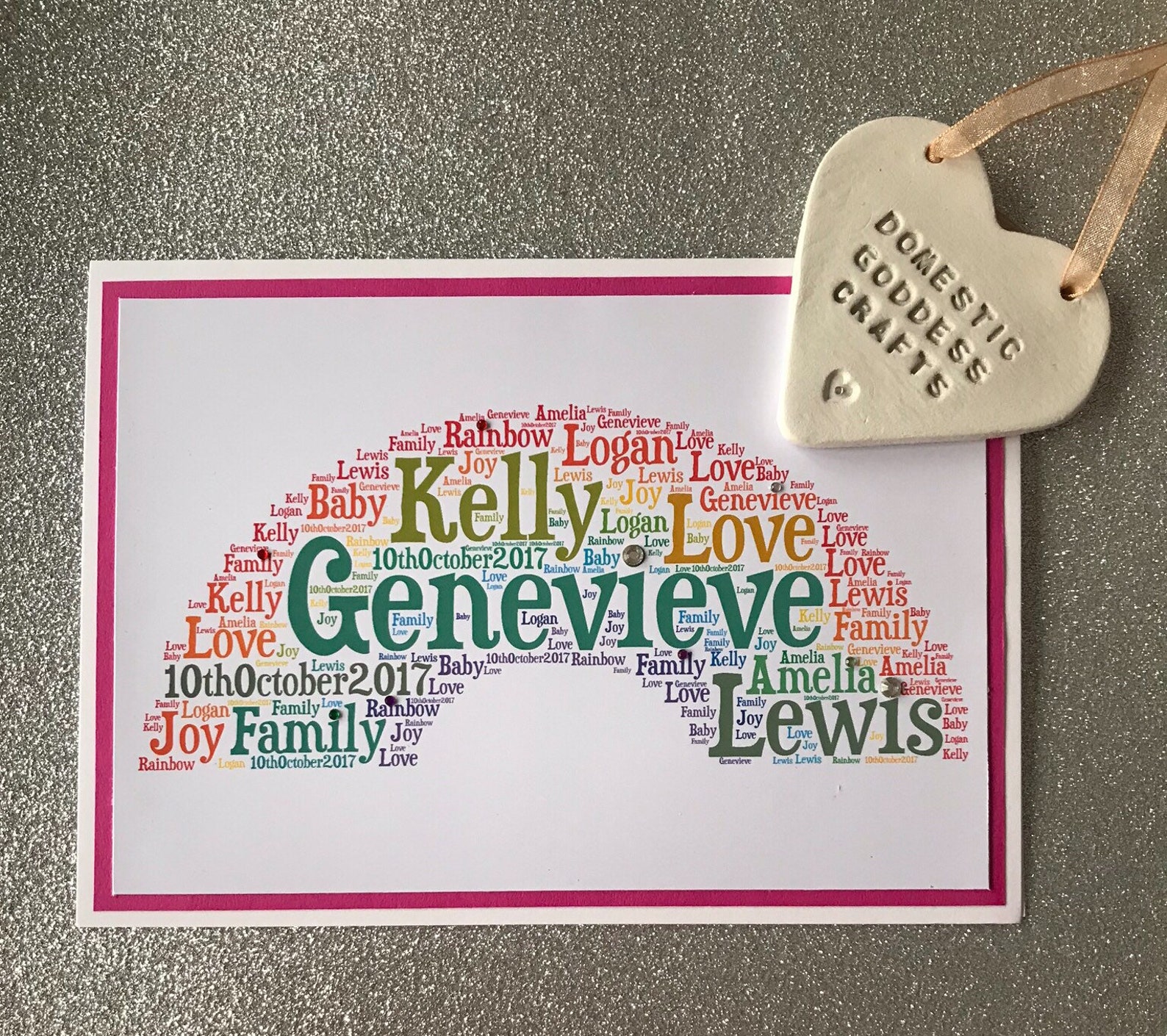 Teacher Card Wordle Birthday Card Personalised Wedding Card  Etsy
