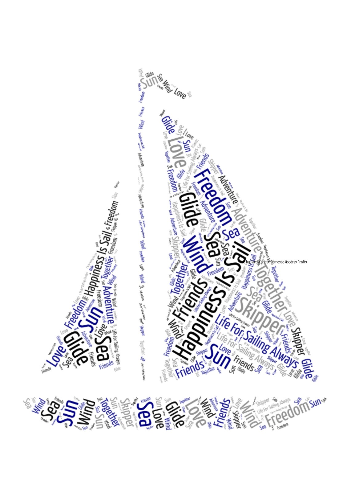 Sailboat Word Art Personalised Sailboat Print Boat Word Art - Etsy