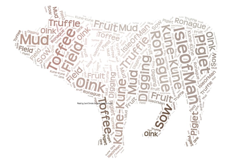 Personalised Pig Print Word Art Print Pig Word Art Pig Word Etsy