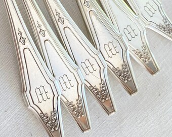 Holmes /& Edwards Hostess Pattern 7 Antique Silver Plate Luncheon Forks