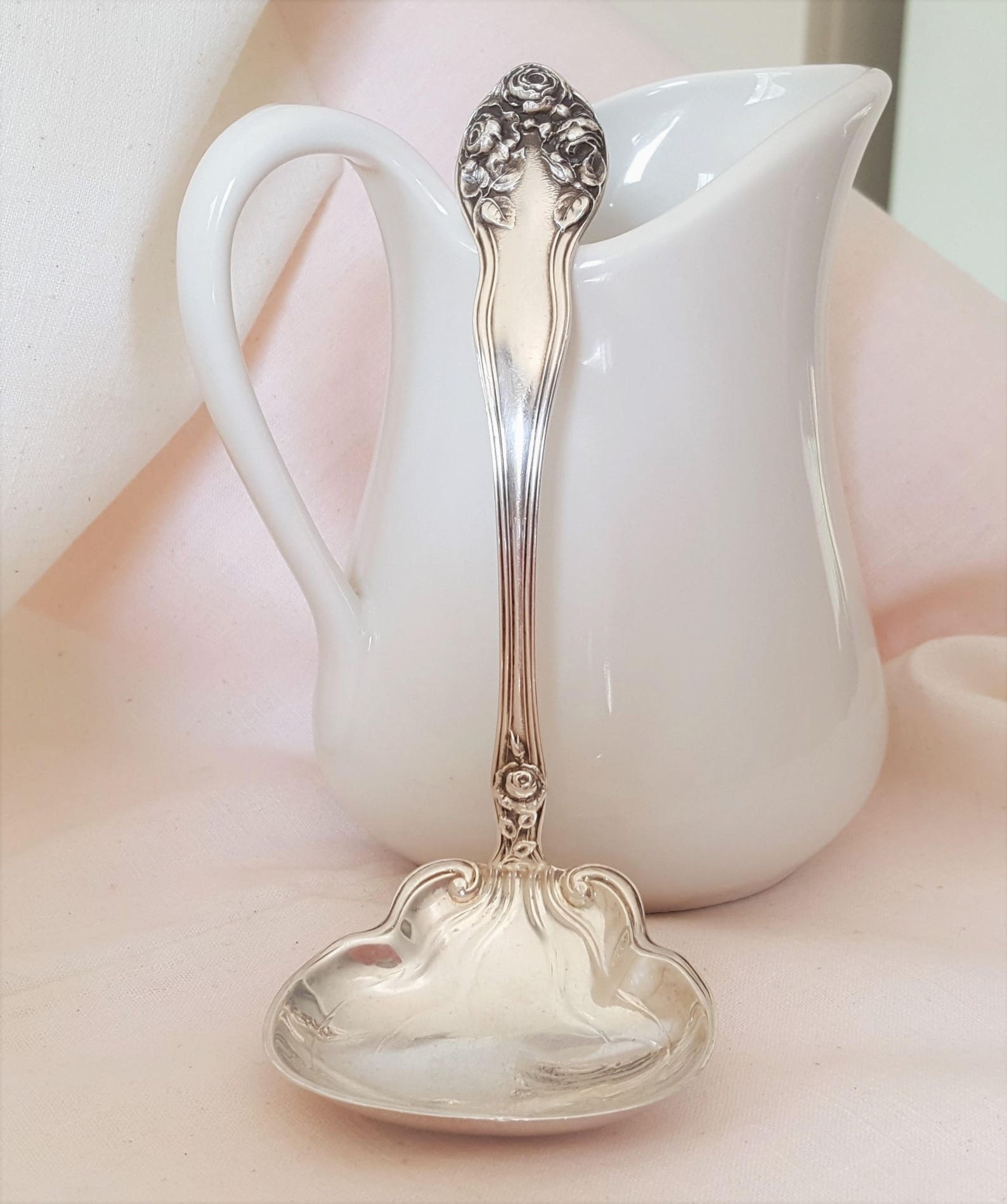 Sterling Silver Gravy Ladle 6 Wedding Rose Pattern 1900 Etsy