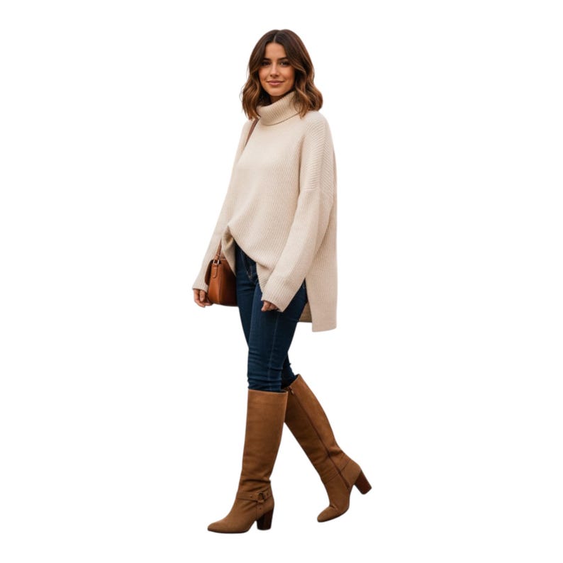 Botas altas de ante Ralph Lauren: piel color camel, talla 9.5 imagen 1