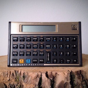 Vintage Calculator HP 12C Retro Technology Awesomeness Hewlett Packard HP 12C Financial Calculator