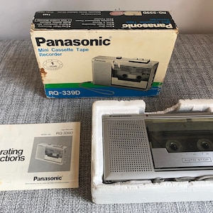 Vintage Panasonic Cassette Player / Recorder Original Packaging and Instructions Like Toshiba Radioshack Realistic