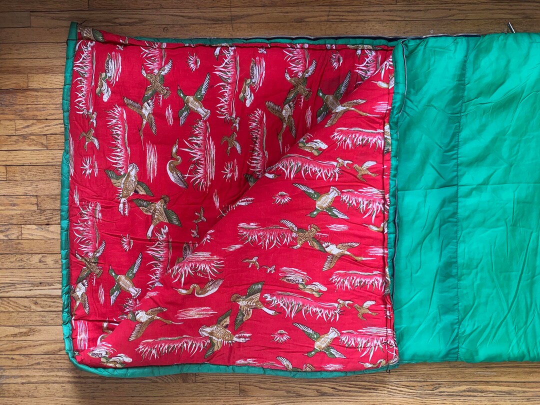 Sir Edmund Hillary Sleeping Bag by Sears Red Flannel Duck Lining