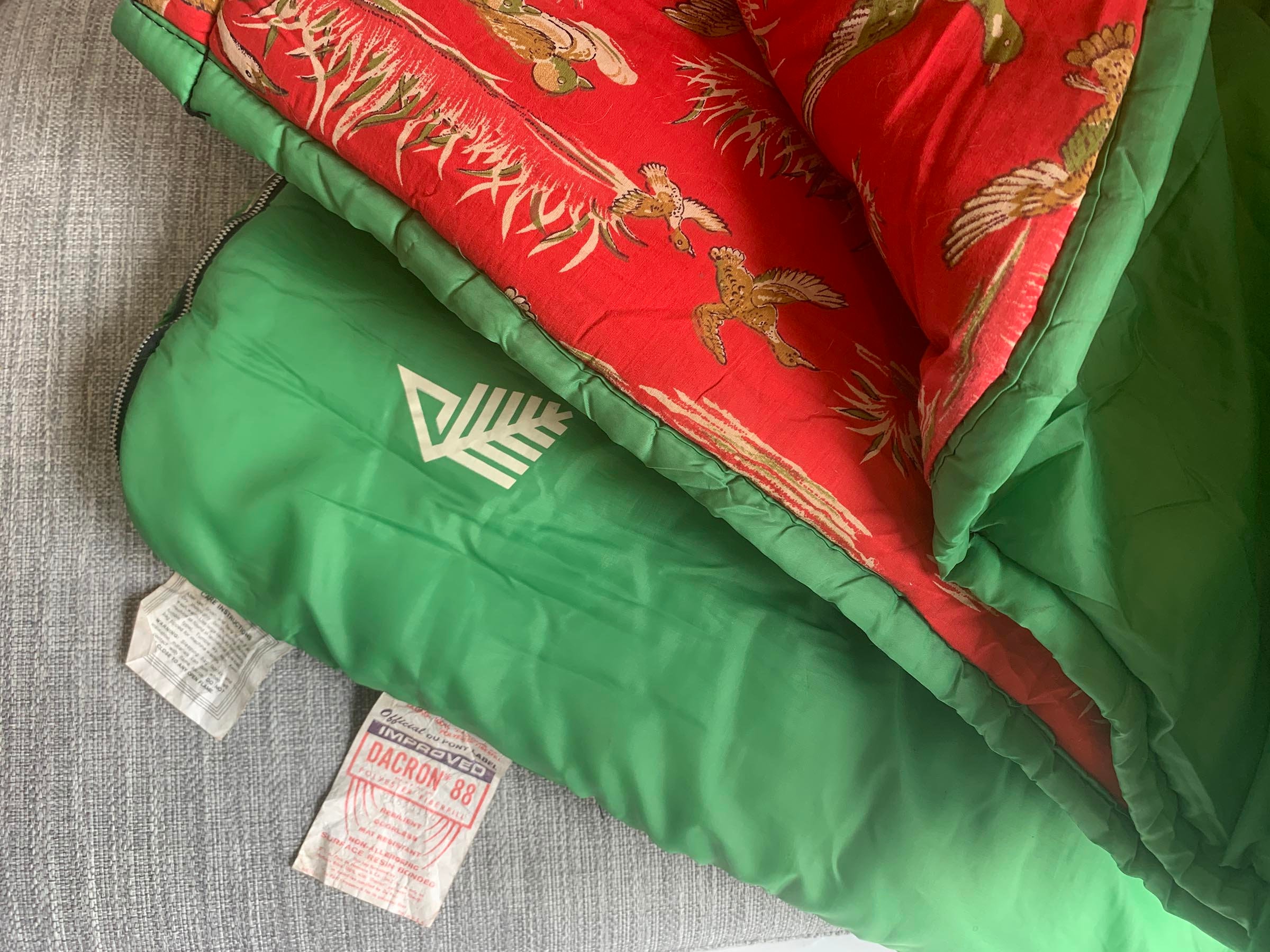 Sir Edmund Hillary Sleeping Bag by Sears Red Flannel Duck Lining