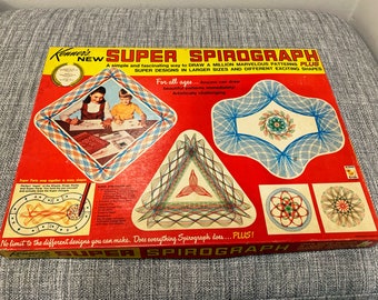 Kenner's New Super Spirograph Plus  1960s Creative Drawings Patterns