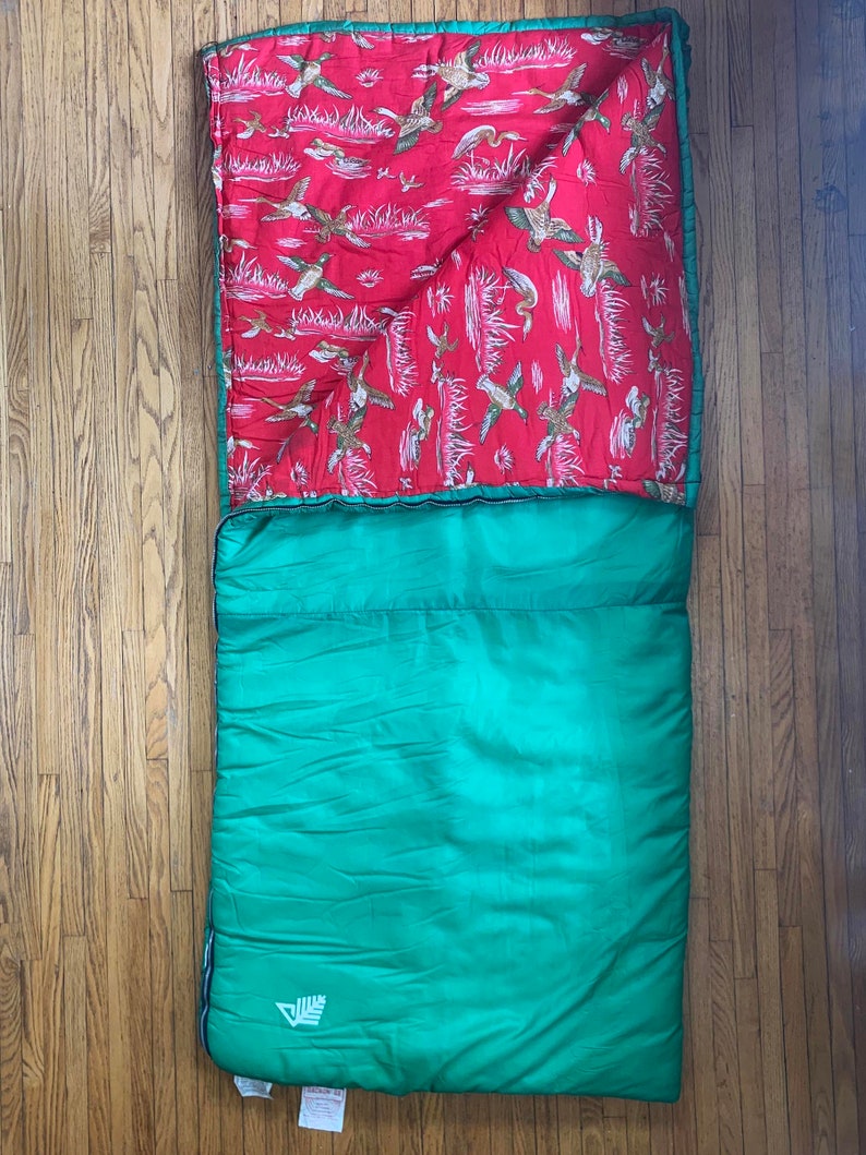 Sir Edmund Hillary Sleeping Bag by Sears Red Flannel Duck Lining