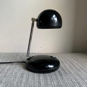 Vintage Black Tensor Eyeball Lamp 1980s – Adjustable Task Light – Retro Modern Desk Lamp – MCM Lighting