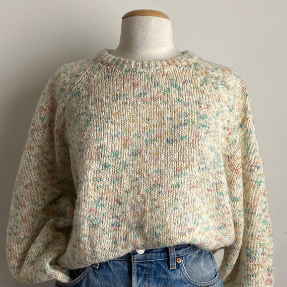 cropped 80s sweater vintage oversized sweater box… - image 2