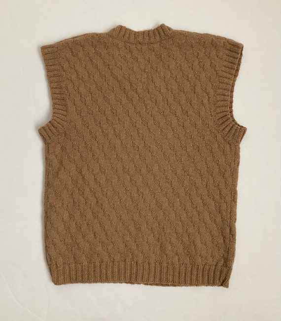 80s sweater vest vintage wool vest womens hand kn… - image 6
