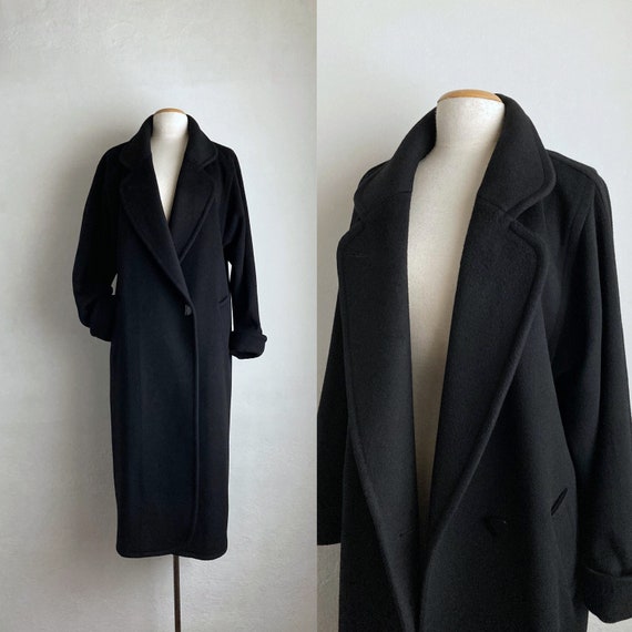 black 80s oversized coat womens 80s coats vintage