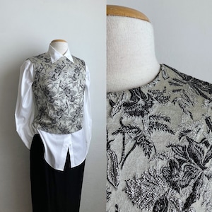 1960s sleeveless top vintage 60s silver evening holiday top