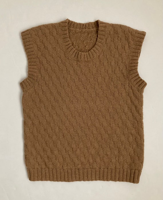 80s sweater vest vintage wool vest womens hand kn… - image 5