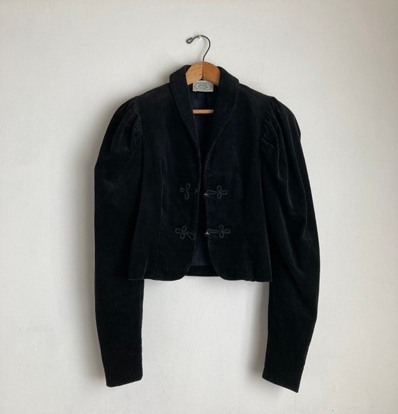 black 80s blazer vintage 70s cropped jacket laura… - image 4