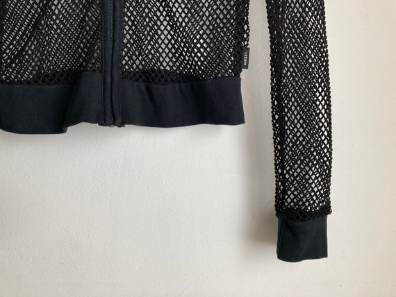 black mesh top vintage Y2K sheer tops womens 90s … - image 5