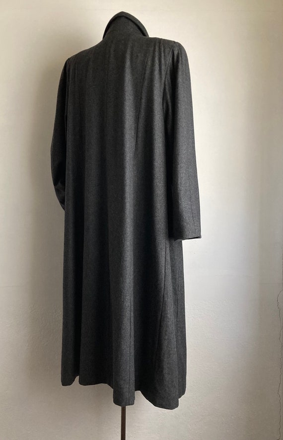 long 80s coat vintage gray coat womens maxi overc… - image 7