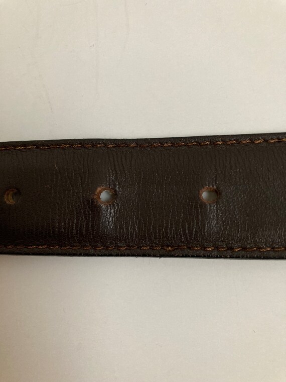 dark brown belt mens vintage 90s designer belt ve… - image 10