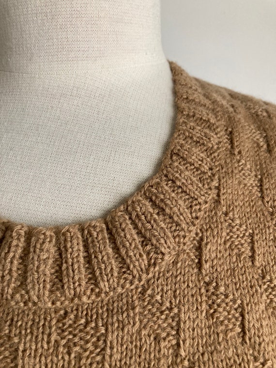 80s sweater vest vintage wool vest womens hand kn… - image 4
