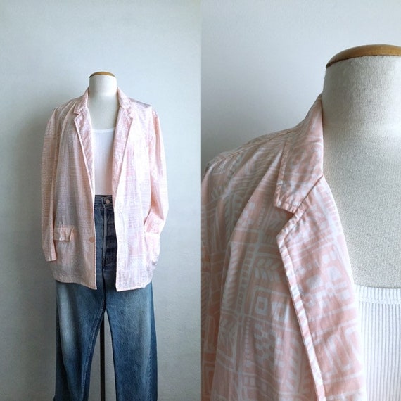 abstract 80s blazer womens oversized blazer vintag