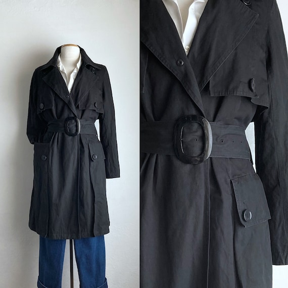 Womens Trench Coat Vintage Trench Coat Rain Coat Vint… - Gem