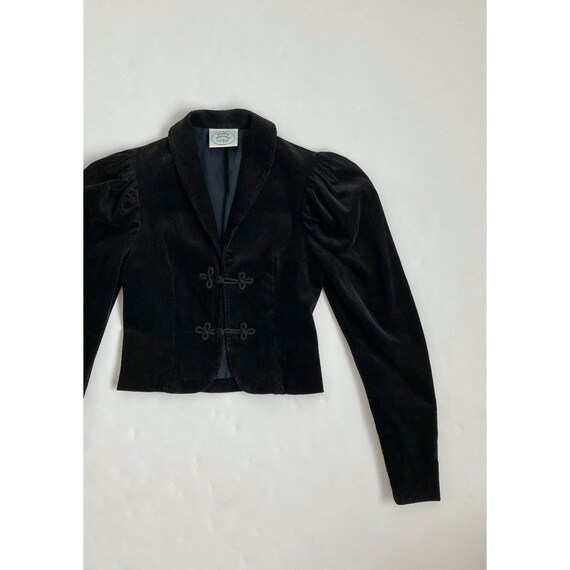 black 80s blazer vintage 70s cropped jacket laura… - image 1