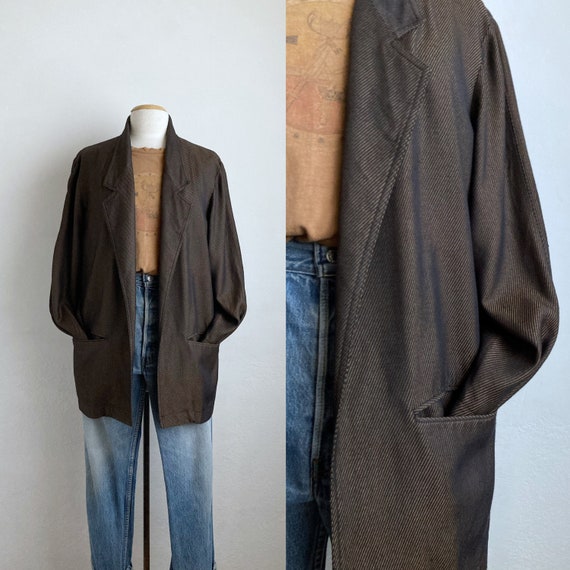 brown 80s blazer womens vintage 80s jacket lightwe