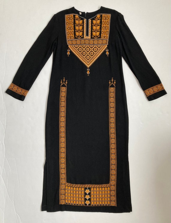 Robe Kaftan Brodée Ethnique Bohème - Style Festival Hippie, Longueur Maxi, Multicolore, Coton
